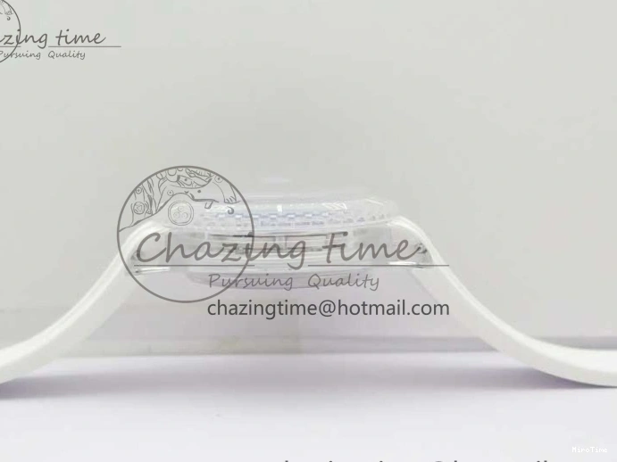 MiroTime 0129 Durable Submariner Phantomlab Transparent KZF Best Edition Blue Moon Dial on White Rubber Strap VR 2564